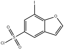 7-IODOBENZOFURAN-5-SULFONYL CHLORIDE Struktur