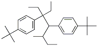 3-ethyl-5-methyl-3,4-bis(4-tert-butylphenyl)heptane Struktur