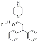 N-(3,3-Diphenylpropionyl)piperazine Hydrochloride Struktur