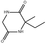 2,5-Piperazinedione,  3-ethyl-3-methyl- Struktur