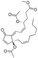 (4R,5Z,7E,12S,14Z)-4,12-Bis(acetyloxy)-9-oxoprosta-5,7,10,14-tetren-1-oic acid methyl ester Struktur