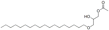 2-hydroxy-3-(octadecyloxy)propyl acetate Struktur