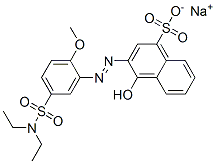 sodium 3-[[5-[(diethylamino)sulphonyl]-2-methoxyphenyl]azo]-4-hydroxynaphthalene-1-sulphonate  Struktur