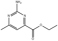 ETHYL 2-AMINO-6-METHYLPYRIMIDINE-4-CARBOXYLATE Struktur