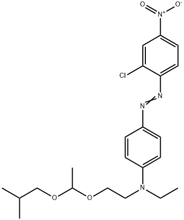 4-[(2-chloro-4-nitrophenyl)azo]-N-ethyl-N-[2-[1-(2-methylpropoxy)ethoxy]ethyl]aniline Struktur