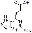 Acetic acid, 2-[(5-aMino-1H-pyrazolo[4,3-d]pyriMidin-7-yl)thio]- Struktur