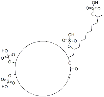 (3E)-30-(2,10-disulfooxyundecyl)-2-oxo-16,18-disulfooxy-1-oxacyclotria cont-3-ene Struktur