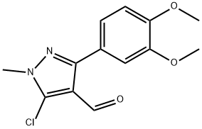 5-CHLORO-3-(3,4-DIMETHOXYPHENYL)-1-METHYL-1H-PYRAZOLE-4-CARBOXALDEHYDE Struktur