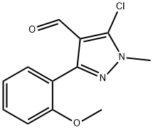 5-CHLORO-3-(2-METHOXYPHENYL)-1-METHYL-1H-PYRAZOLE-4-CARBOXALDEHYDE Struktur