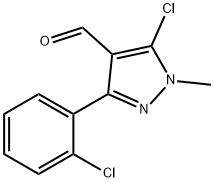 5-CHLORO-3-(2-CHLOROPHENYL)-1-METHYL-1H-PYRAZOLE-4-CARBOXALDEHYDE Struktur