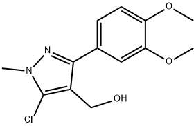 5-CHLORO-3-(3,4-DIMETHOXYPHENYL)-1-METHYL-1H-PYRAZOLE-4-METHANOL Struktur