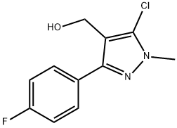 5-CHLORO-3-(4-FLUOROPHENYL)-1-METHYL-1H-PYRAZOLE-4-METHANOL Struktur