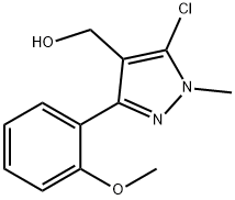 5-CHLORO-3-(2-METHOXYPHENYL)-1-METHYL-1H-PYRAZOLE-4-METHANOL Struktur