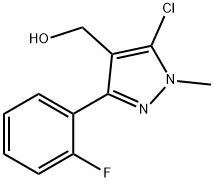 5-CHLORO-3-(2-FLUOROPHENYL)-1-METHYL-1H-PYRAZOLE-4-METHANOL Struktur