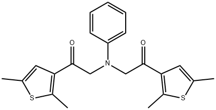 1-(2,5-DIMETHYL-THIOPHEN-3-YL)-2-([2-(2,5-DIMETHYL-THIOPHEN-3-YL)-2-OXO-ETHYL]-PHENYL-AMINO)-ETHANONE Struktur