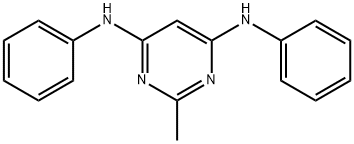 4,6-dianilino-2-methyl-pyrimidine Struktur