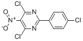 2-(4-CHLOROPHENYL)-4,6-DICHLORO-5-NITROPYRIMIDINE Struktur