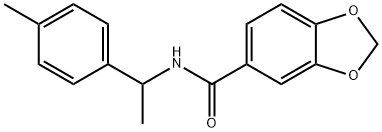 1,3-BENZODIOXOLE-5-CARBOXAMIDE, N-[1-(4-METHYLPHENYL)ETHYL]- Struktur