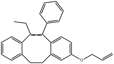 5,6-Dihydro-3-allyloxy-11-ethyl-12-phenyldibenzo[a,e]cyclooctene Struktur