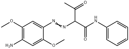 2-[(4-amino-2,5-dimethoxyphenyl)azo]-3-oxo-N-phenylbutyramide Struktur