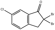 6-CHLORO-2,2-DIBROMO-2,3-DIHYDRO-1H-INDEN-1-ONE Struktur