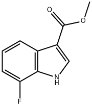 1H-INDOLE-3-CARBOXYLIC ACID,7-FLUORO-,METHYL ESTER Struktur