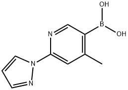 4-Methyl-6-(1H-pyrazol-1-yl)pyridin-3-ylboronic acid Struktur