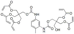 2-[(acryloyloxy)methyl]-2-[[[[3-[[[2,2-bis[(acryloyloxy)methyl]-3-hydroxypropoxy]carbonyl]amino]tolyl]carbamoyl]oxy]methyl]propane-1,3-diyl diacrylate  Struktur