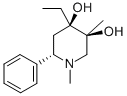 (3-alpha,4-alpha,6-beta)-1,3-Dimethyl-4-ethyl-6-phenyl-3,4-piperidined iol Struktur