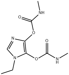 1-Ethyl-1H-imidazole-4,5-diol bis(N-methylcarbamate) Struktur