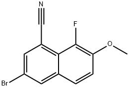 3-BROMO-8-FLUORO-7-METHOXY-1-NAPHTHONITRILE Struktur