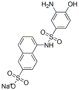 sodium 5-[[(3-amino-4-hydroxyphenyl)sulphonyl]amino]naphthalene-2-sulphonate  Struktur