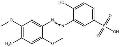 3-[(4-amino-2,5-dimethoxyphenyl)azo]-4-hydroxybenzenesulphonic acid Struktur