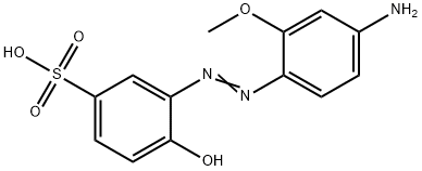 3-[(4-amino-2-methoxyphenyl)azo]-4-hydroxybenzenesulphonic acid Struktur