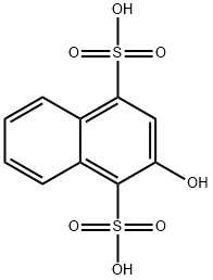 2-hydroxynaphthalene-1,4-disulphonic acid  Struktur