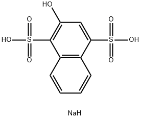 disodium 2-hydroxynaphthalene-1,4-disulphonate Struktur