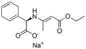 sodium (R)-alpha-[(3-ethoxy-1-methyl-3-oxo-1-propenyl)amino]cyclohexa-1,4-diene-1-acetate Struktur