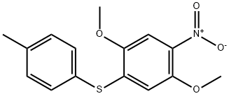 1,4-dimethoxy-5-nitro-2-(p-tolylthio)benzene   Struktur