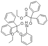 3,5,8-Trioxa-4-siladecanoic acid, 7-oxo-2,2,4,6,6-pentaphenyl-, ethyl  ester Struktur