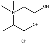 (2-hydroxyethyl)(1-hydroxy-1-methylethyl)dimethylammonium chloride Struktur