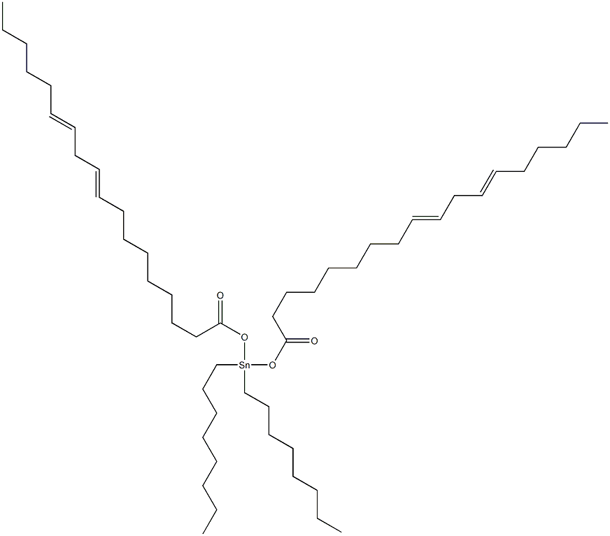 bis(octadeca-9(Z),12(Z)-dienoyloxy)dioctylstannane Struktur