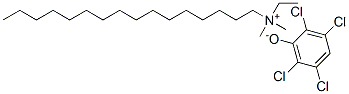 ethylhexadecyldimethylammonium 2,3,5,6-tetrachlorophenolate Struktur