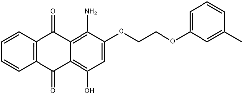 1-amino-4-hydroxy-2-[2-(3-methylphenoxy)ethoxy]anthraquinone Struktur