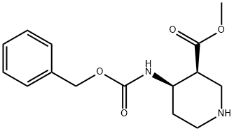 Methyl (3S,4R)-4-{[(benzyloxy)carbonyl]aMino}piperidine-3-carboxylate Struktur