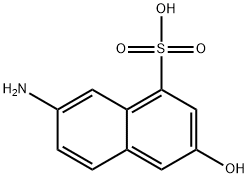 7-amino-3-hydroxynaphthalene-1-sulphonic acid Struktur