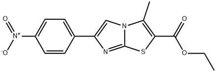 3-METHYL-6-(4-NITROPHENYL)IMIDAZO[2,1-B]THIAZOLE-2-CARBOXYLIC ACID ETHYL ESTER Struktur