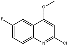 2-CHLORO-6-FLUORO-4-METHOXYQUINOLINE Struktur