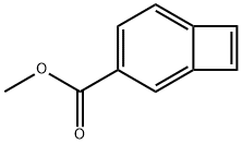 Bicyclo[4.2.0]octa-1,3,5,7-tetraene-3-carboxylic acid, methyl ester (9CI) Struktur