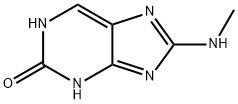 2H-Purin-2-one,  1,3-dihydro-8-(methylamino)- Struktur