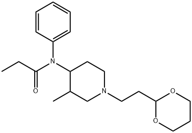 Propanamide, N-(1-(2-(1,3-dioxan-2-yl)ethyl)-3-methyl-4-piperidinyl)-N -phenyl- Struktur